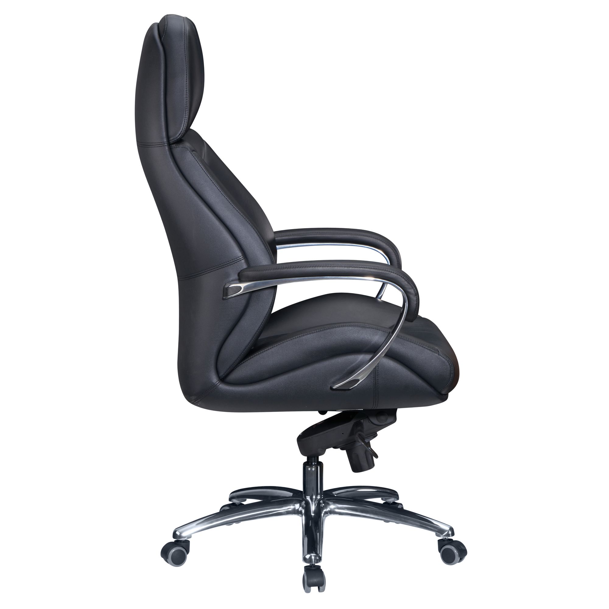 Cadeira de escritório amstyle cadeira executiva couro real preto ergonômico cadeira giratória xxl 120 kg