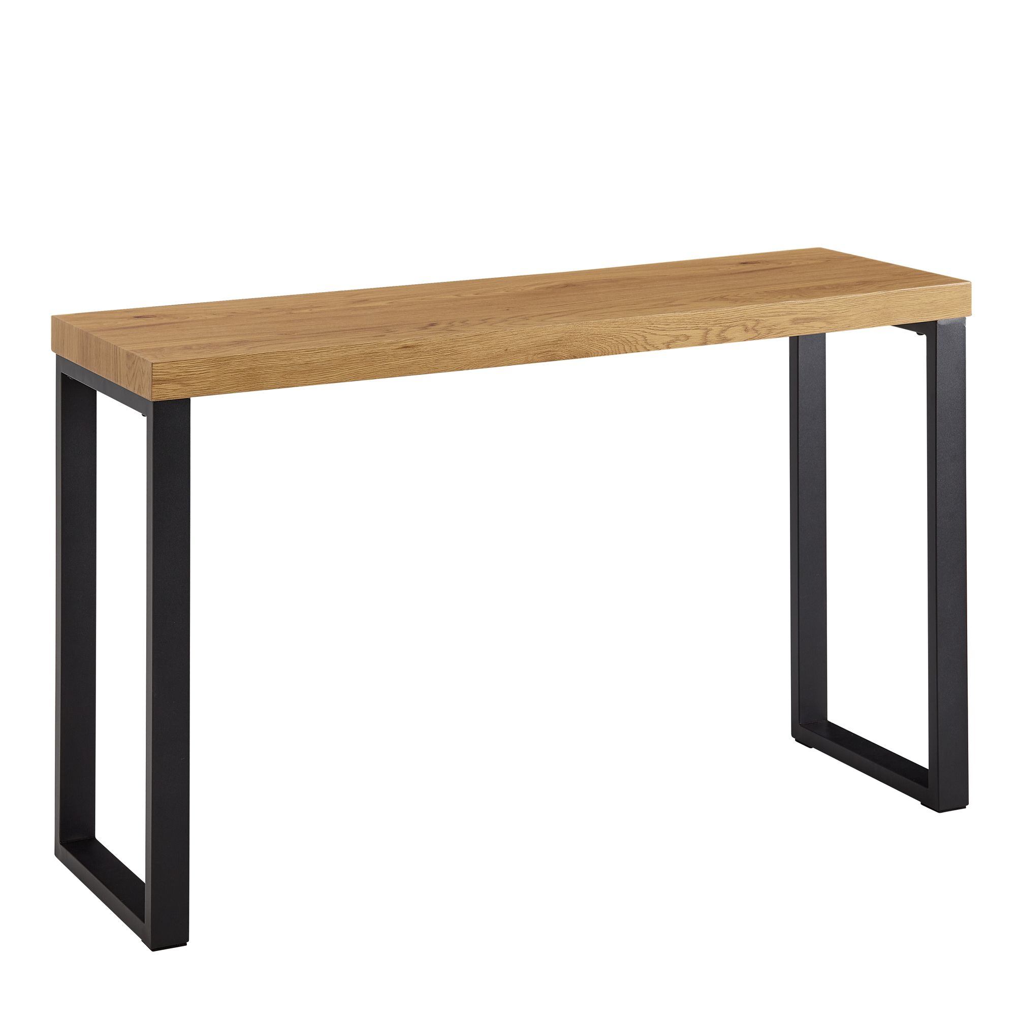 Mesa de console wohnling 120x39x75,5cm mesa de armazenamento aparador mesa de corredor mesa de carvalho