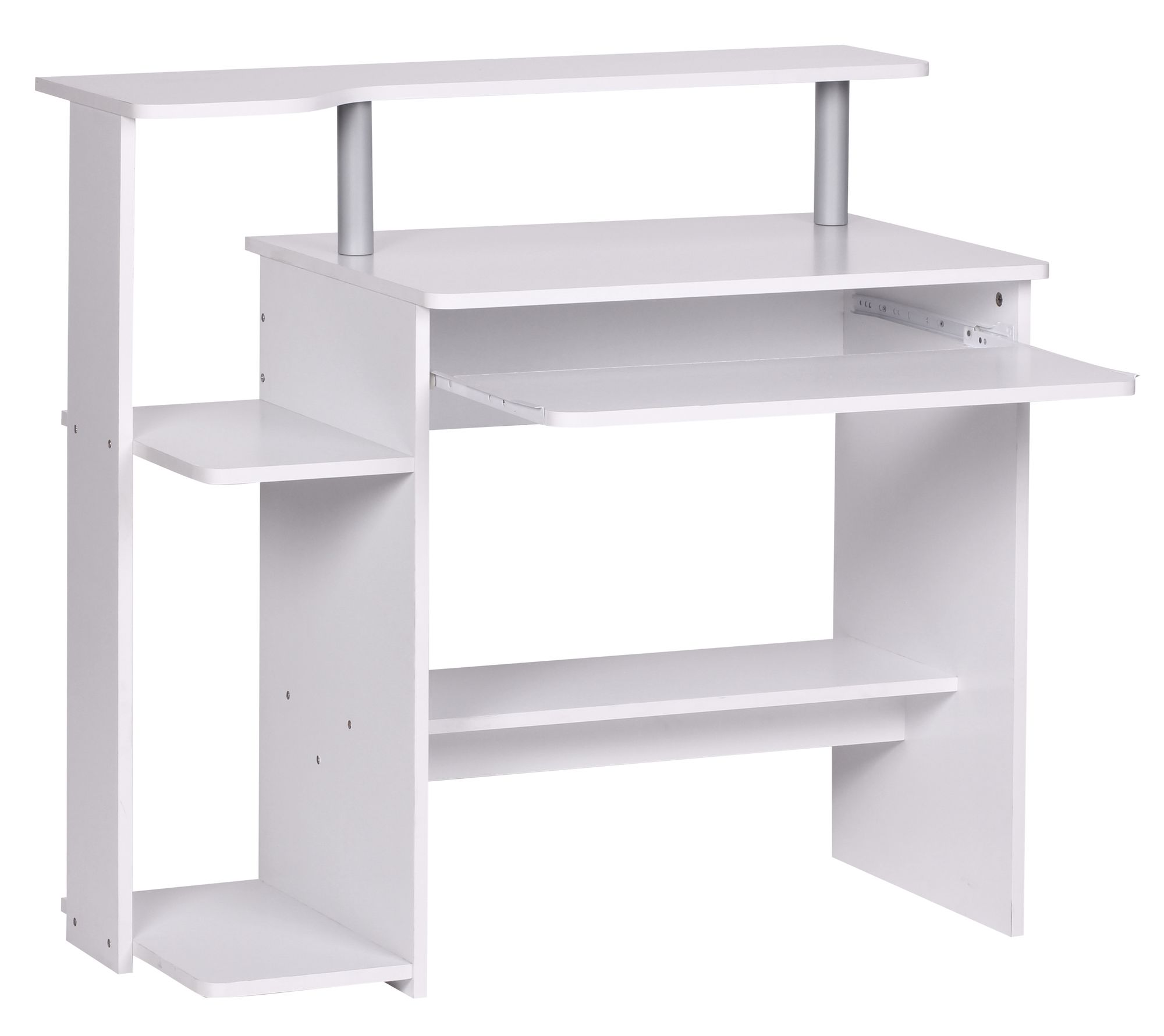 Mesa de computador wohnling wl1.153 94x90,5x48,5 cm mesa branca moderna