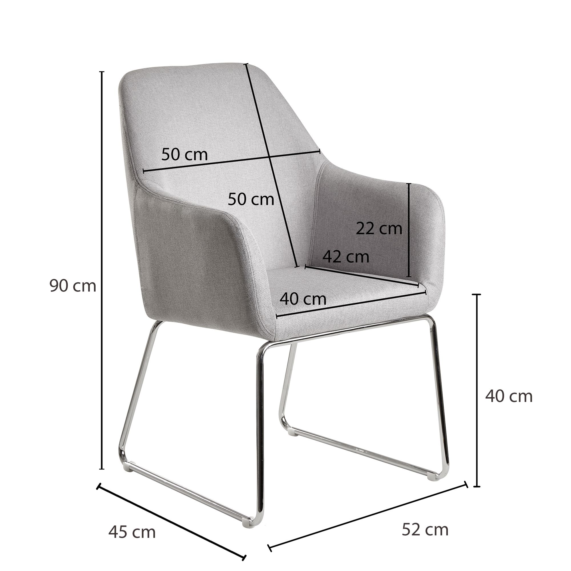 Cadeira wohnling para sala de jantar em tecido cinza claro / cadeira de cozinha em metal cadeira estofada