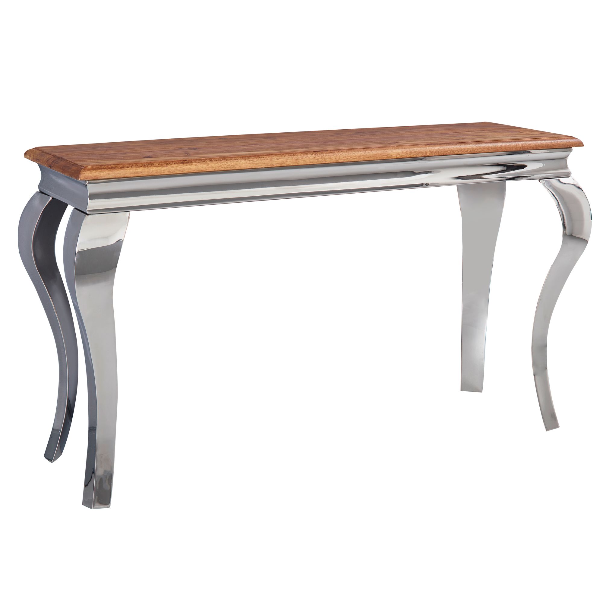 Mesa de console wohnling de madeira maciça 130 cm mesa de corredor aparador mesa moderna