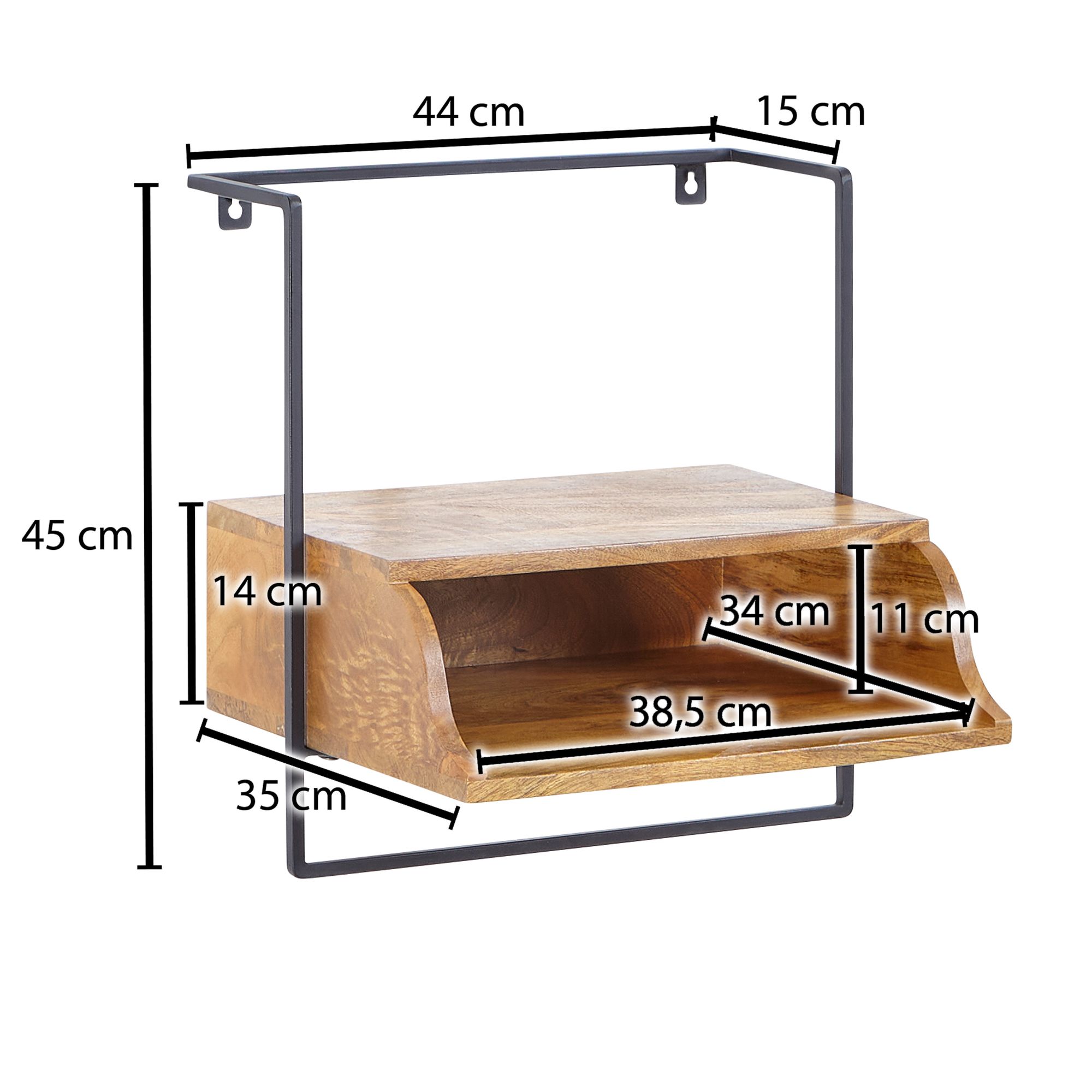 Mesa de cabeceira wohnling madeira maciça 44x45x35 cm console noturno pendurado caixa cama de mola