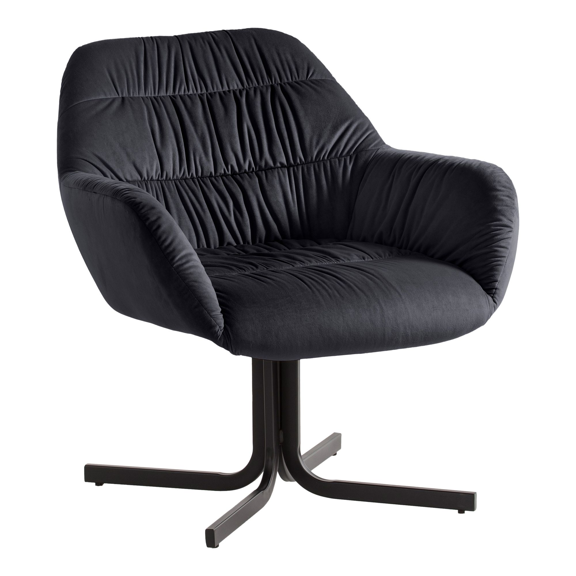 Cadeira lounge WOHNLING cadeira Club cadeira DE veludo metal preto cocktail cadeira Shell