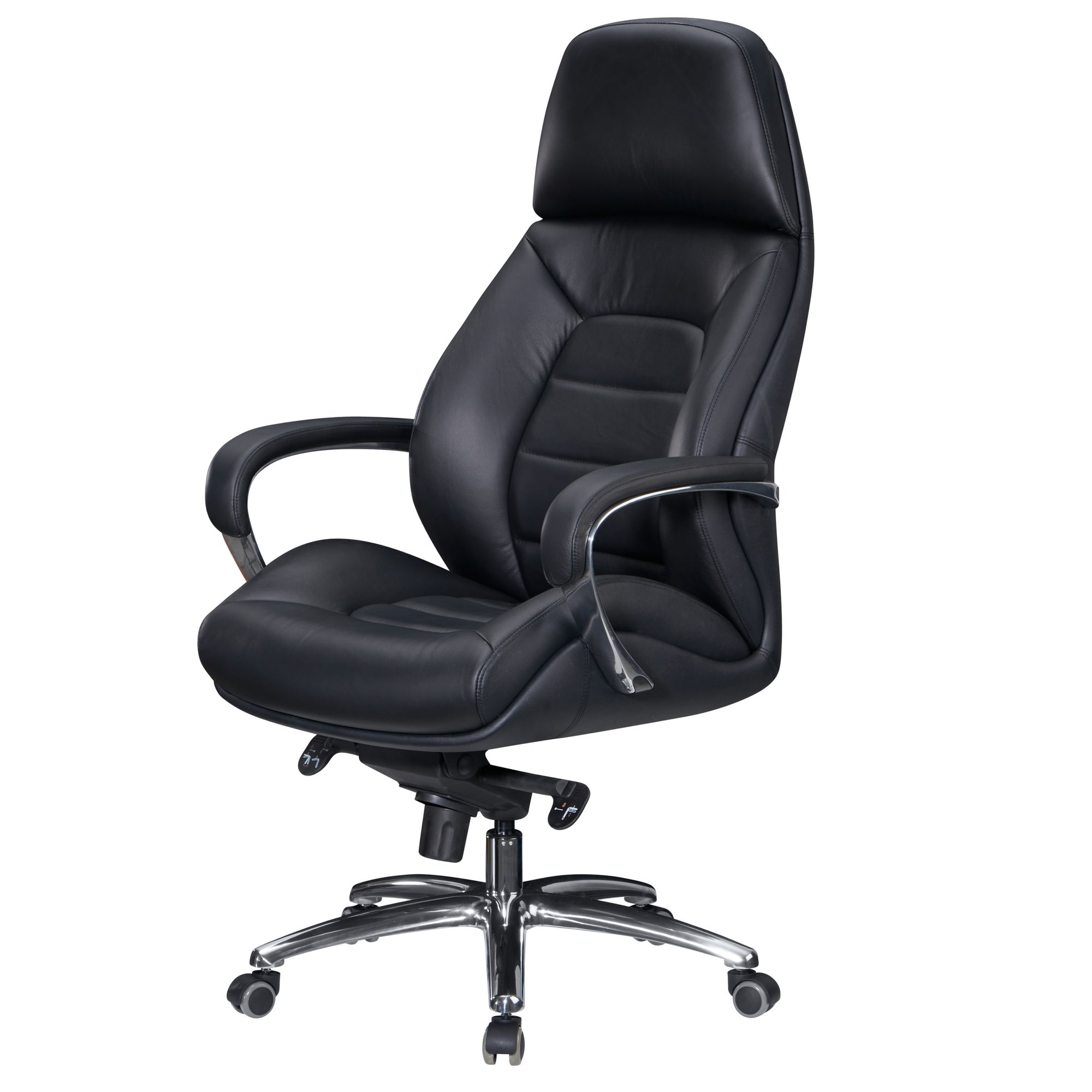 Cadeira de escritório amstyle cadeira executiva couro real preto ergonômico cadeira giratória xxl 120 kg