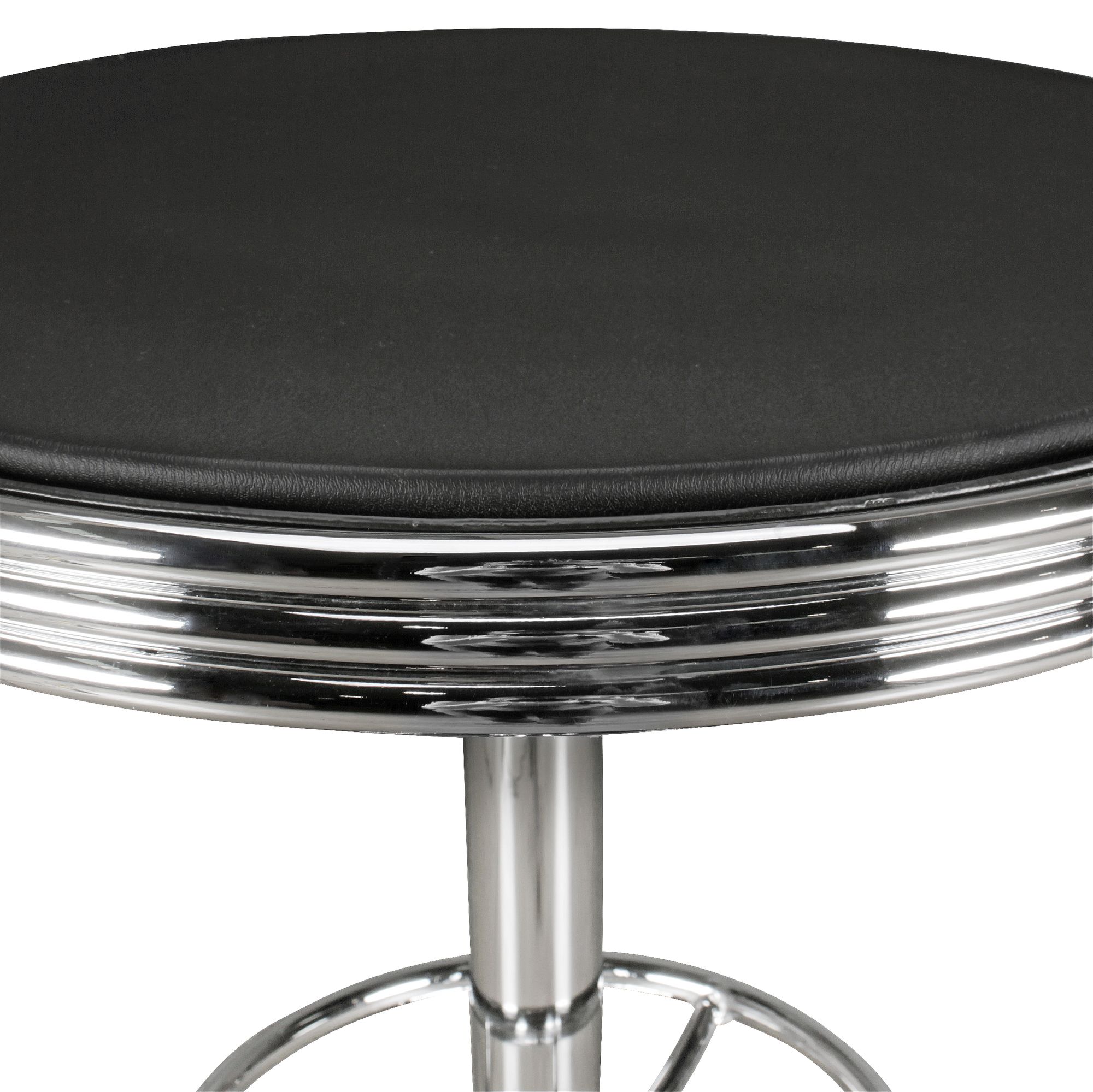 Mesa de bar ø 60 cm american diner preto / alumínio design mesa bistrô mesa de bar redonda