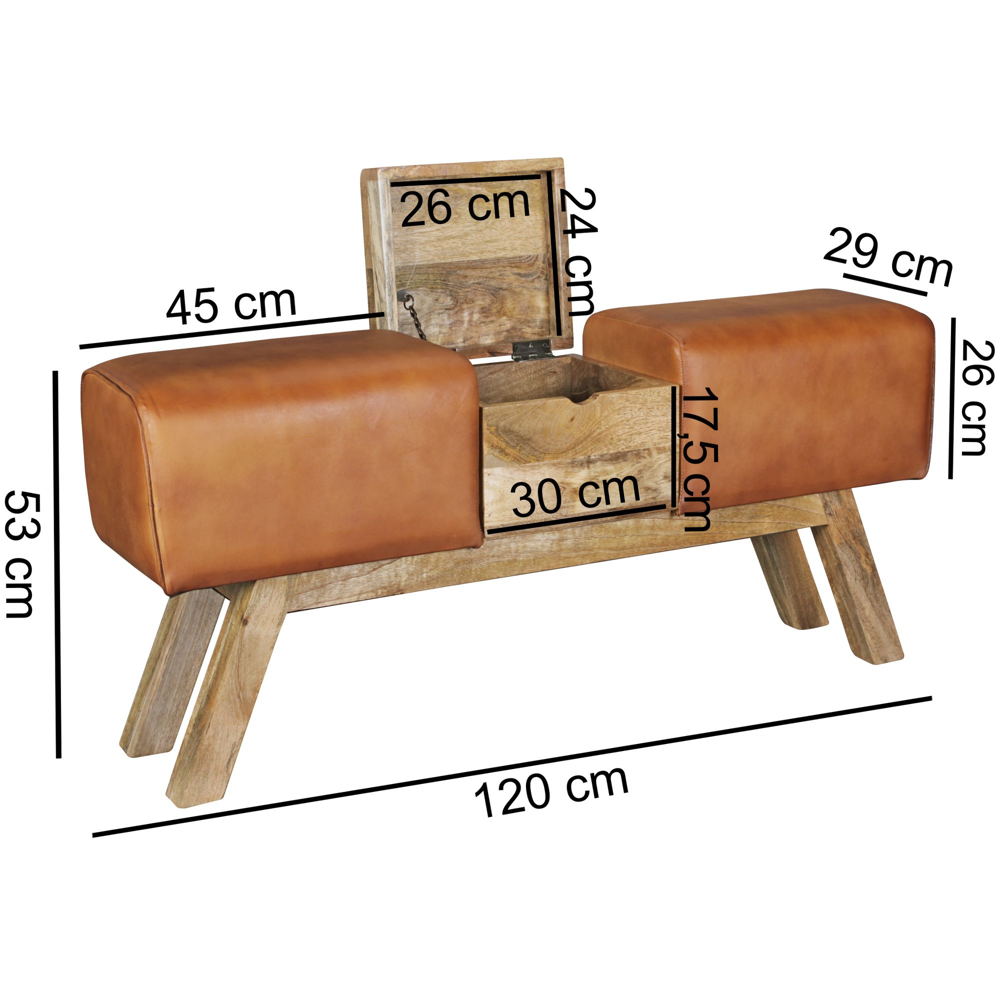 Banco wohnling de ginástica bock marrom 120 cm couro springbock dobrável banco de ginástica