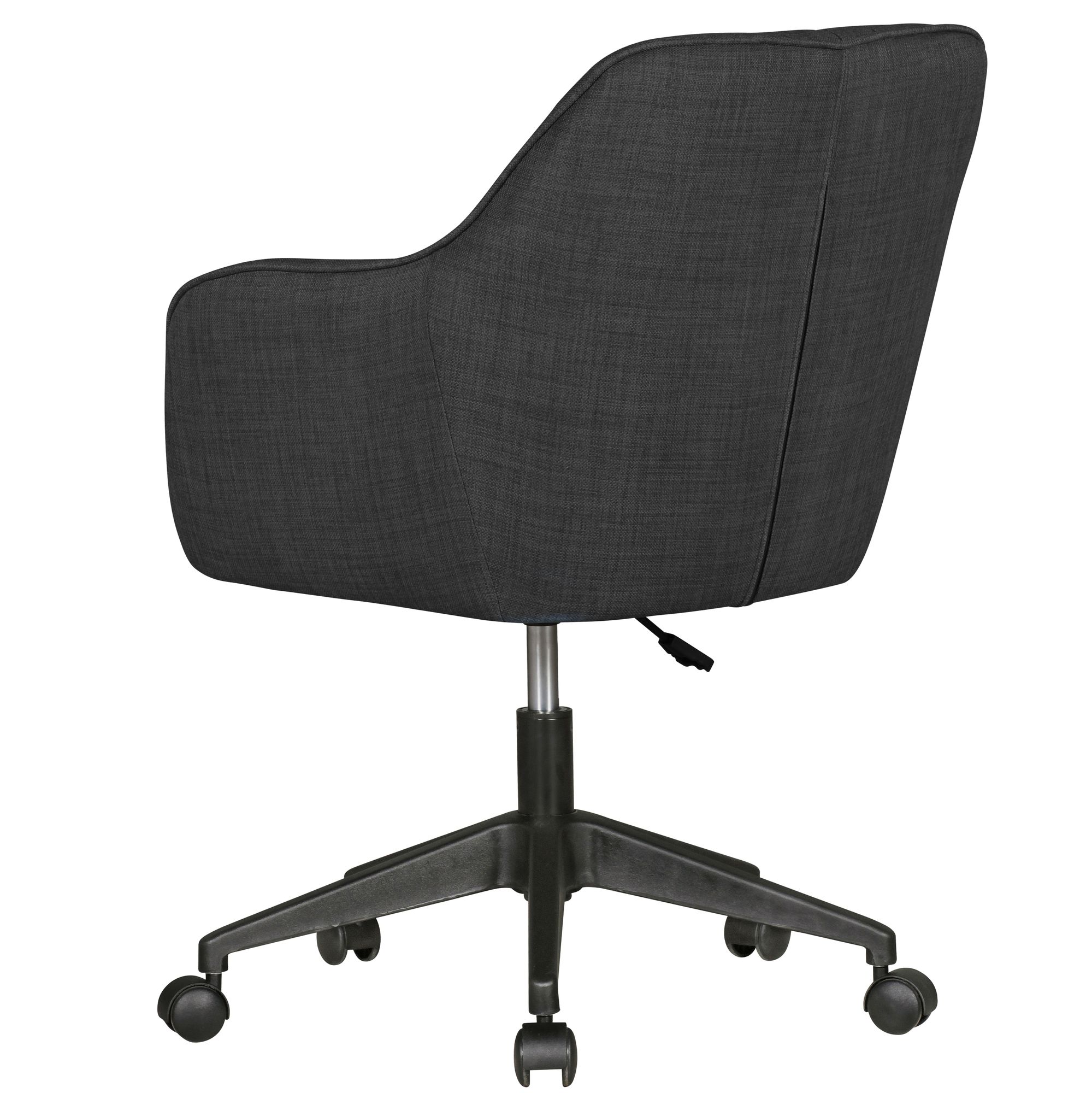 Cadeira de mesa amstyle miami tecido antracite cadeira giratória cadeira de escritório cadeira concha