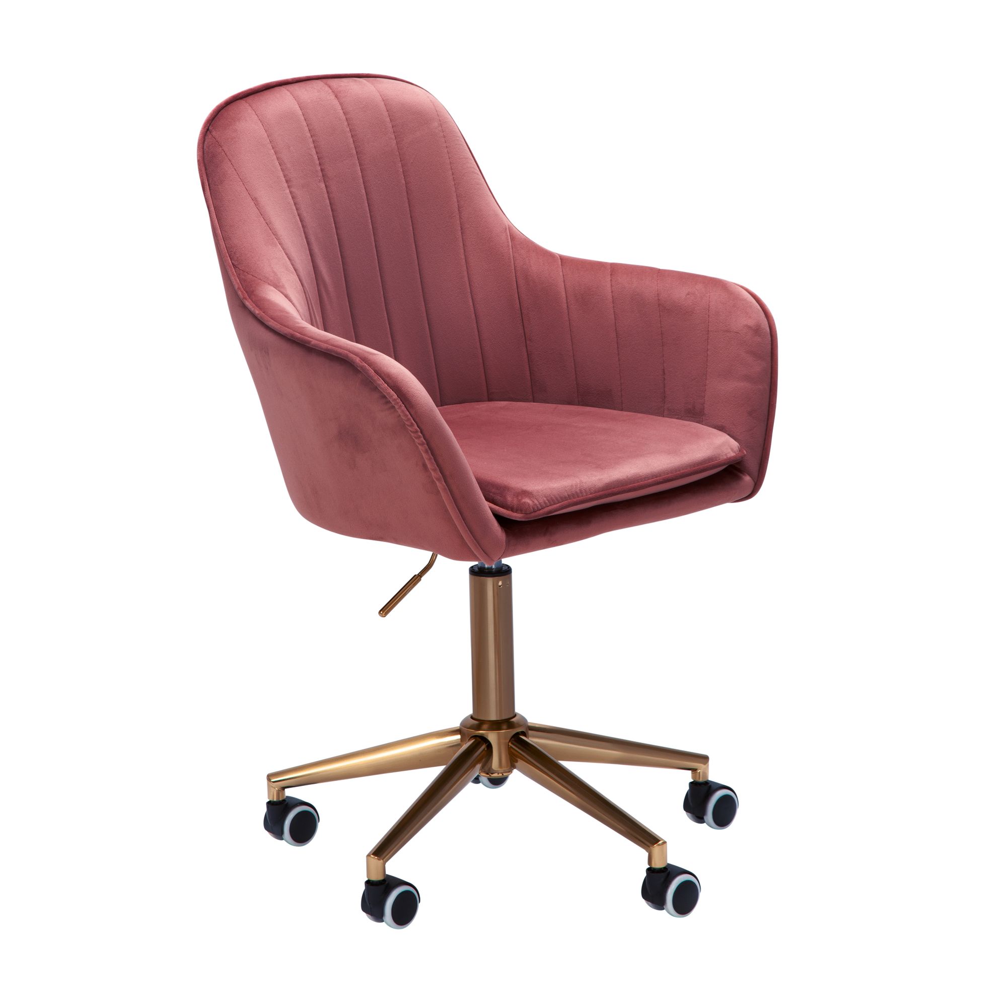 Cadeira de mesa Amstyle com cadeira giratória rosa com encosto 120kg cadeira shell