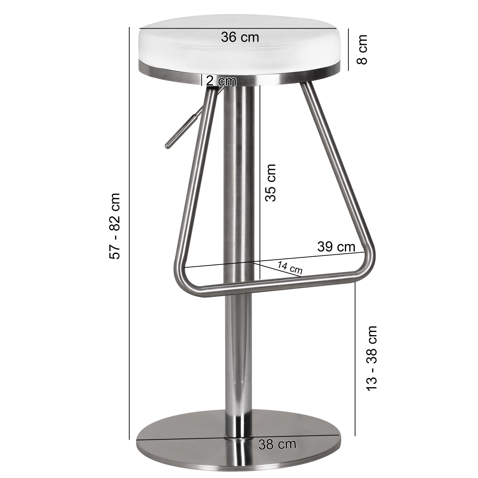 Wohnling banco de bar design branco cadeira de bar balcão moderno banco de bistrô