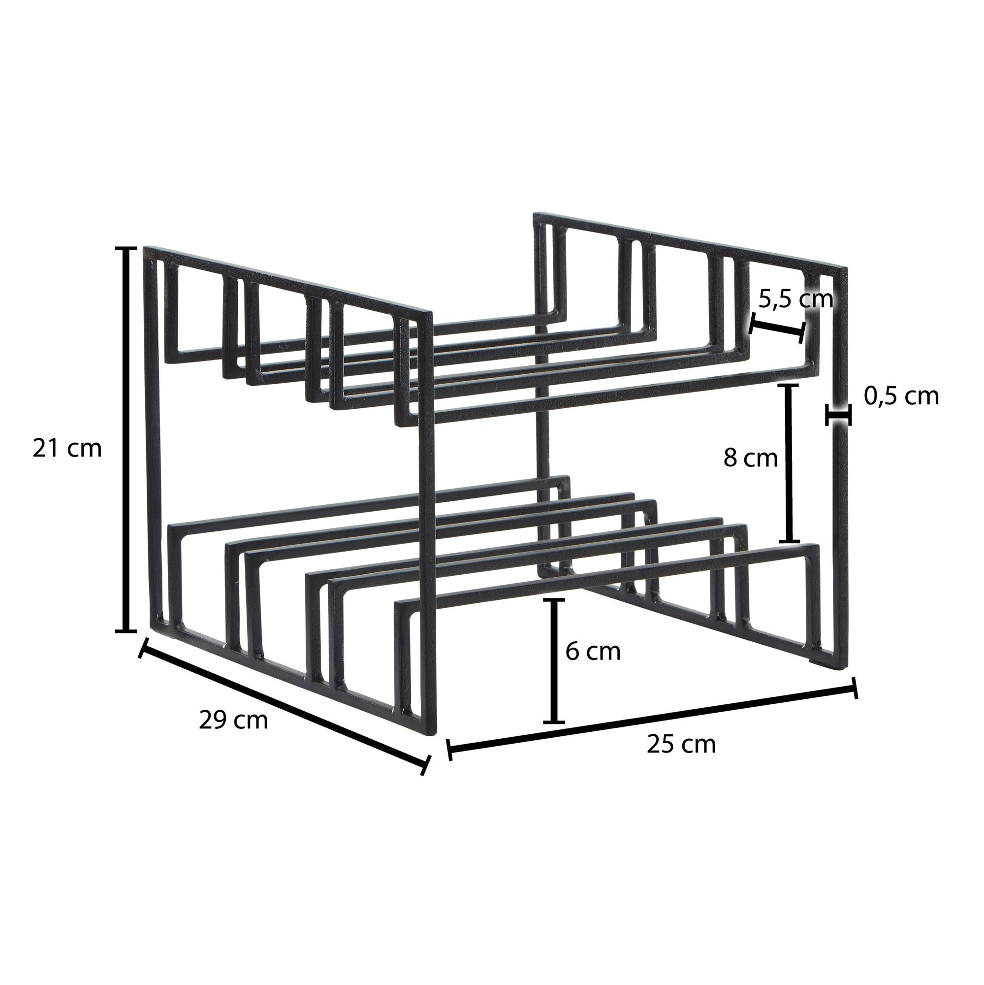 Suporte para garrafa de vinho wohnling 29x21x25cm suporte de vinho de mesa em metal preto