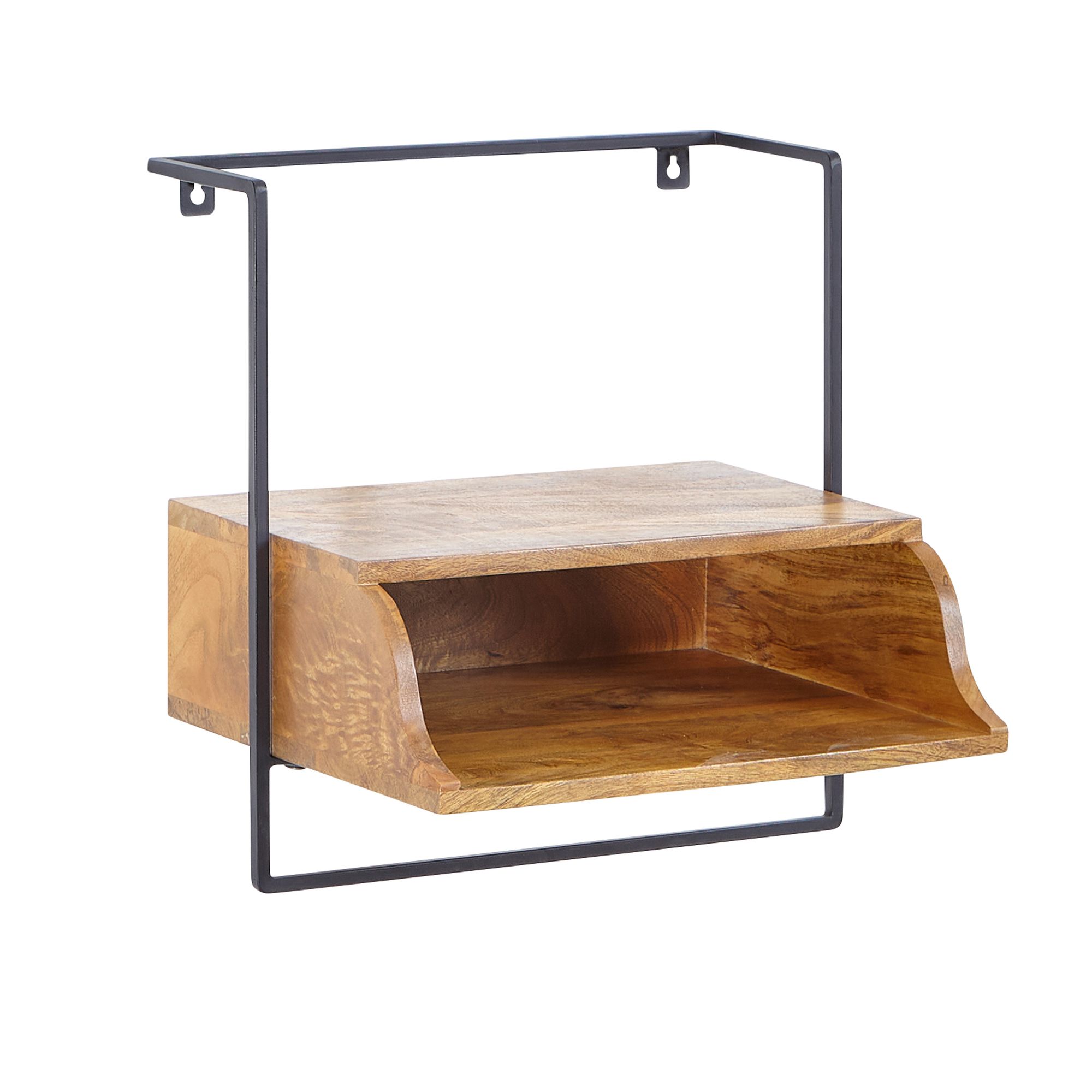 Mesa de cabeceira wohnling madeira maciça 44x45x35 cm console noturno pendurado caixa cama de mola