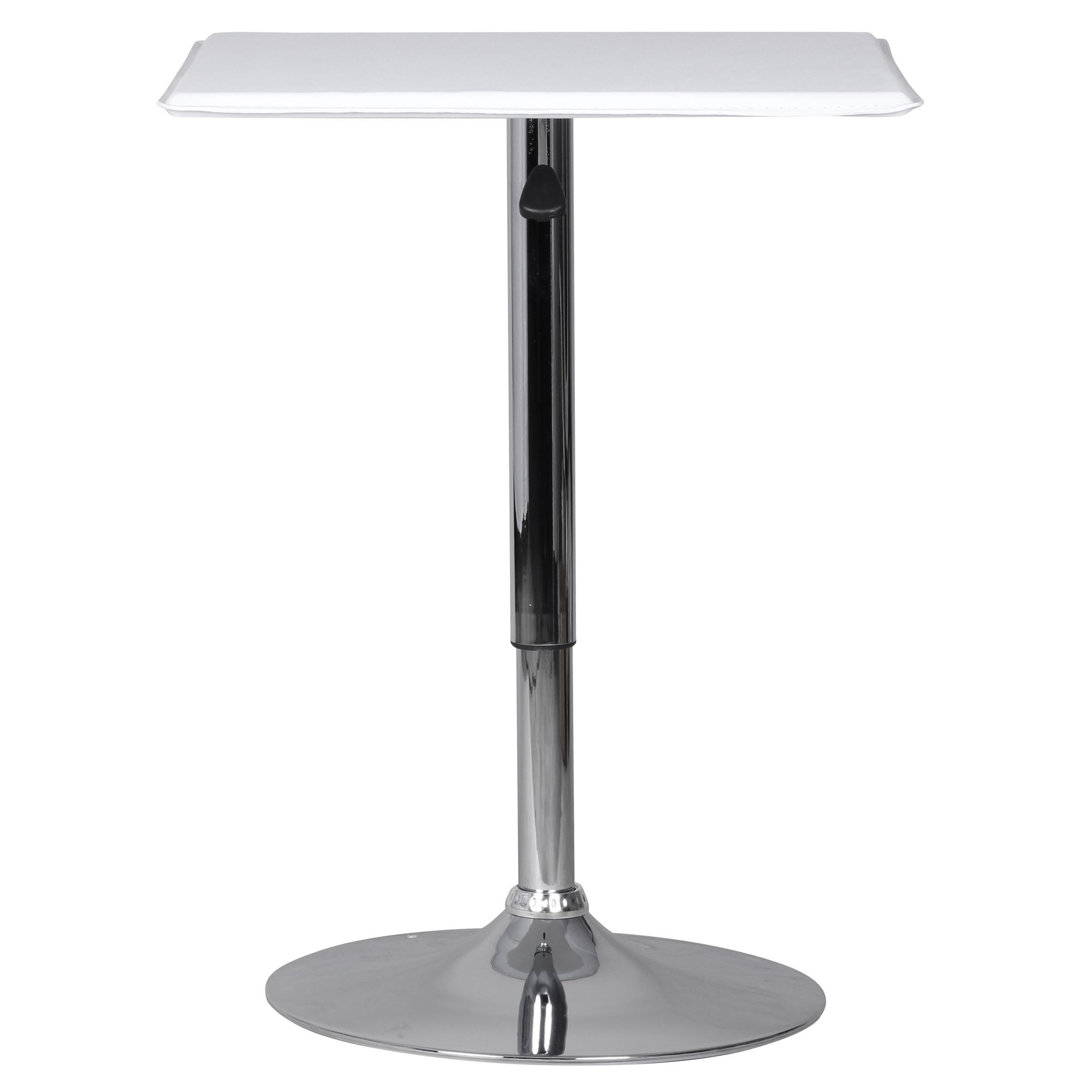 Mesa bistrô Amstyle vertical bartish 60 x 60cm couro look branco