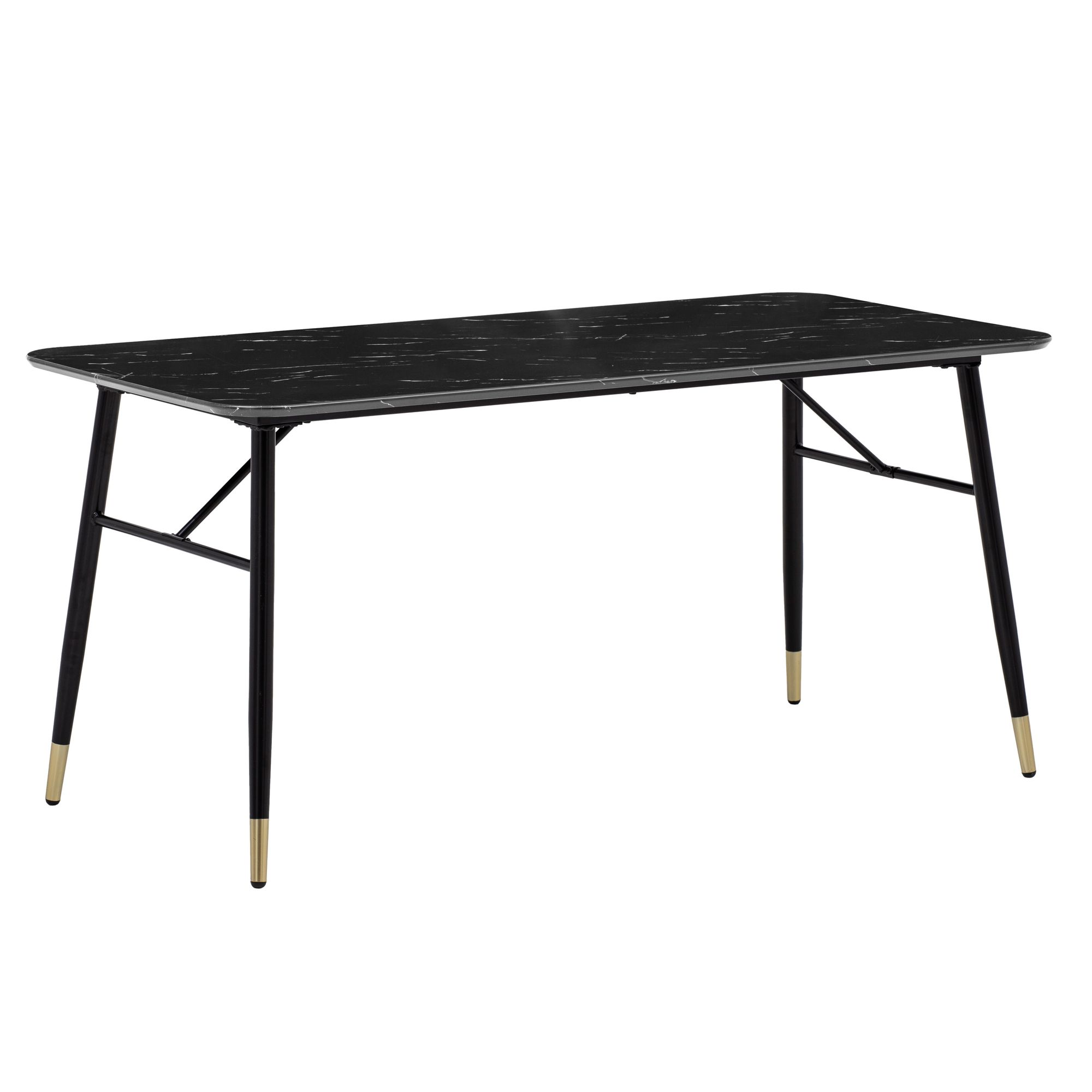 Mesa de jantar wohnling 120 cm mármore preto mesa de jantar pequena mesa de cozinha