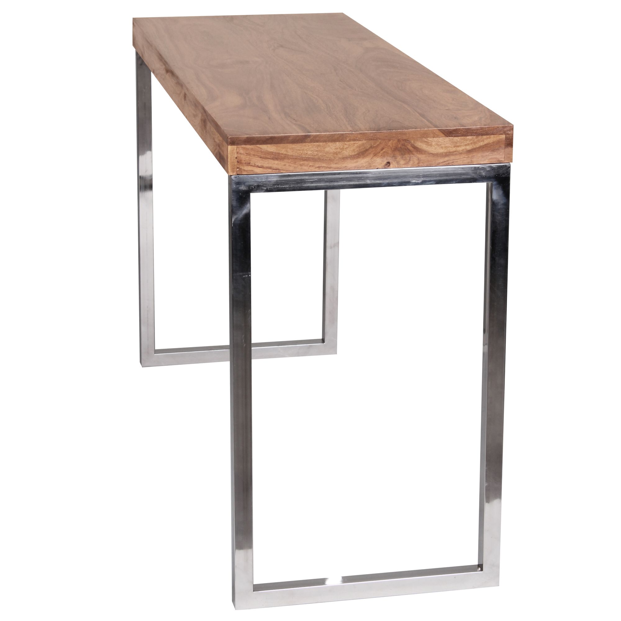 Wohnling mesa de console de madeira maciça guna 120x45cm penteadeira mesa de computador acácia