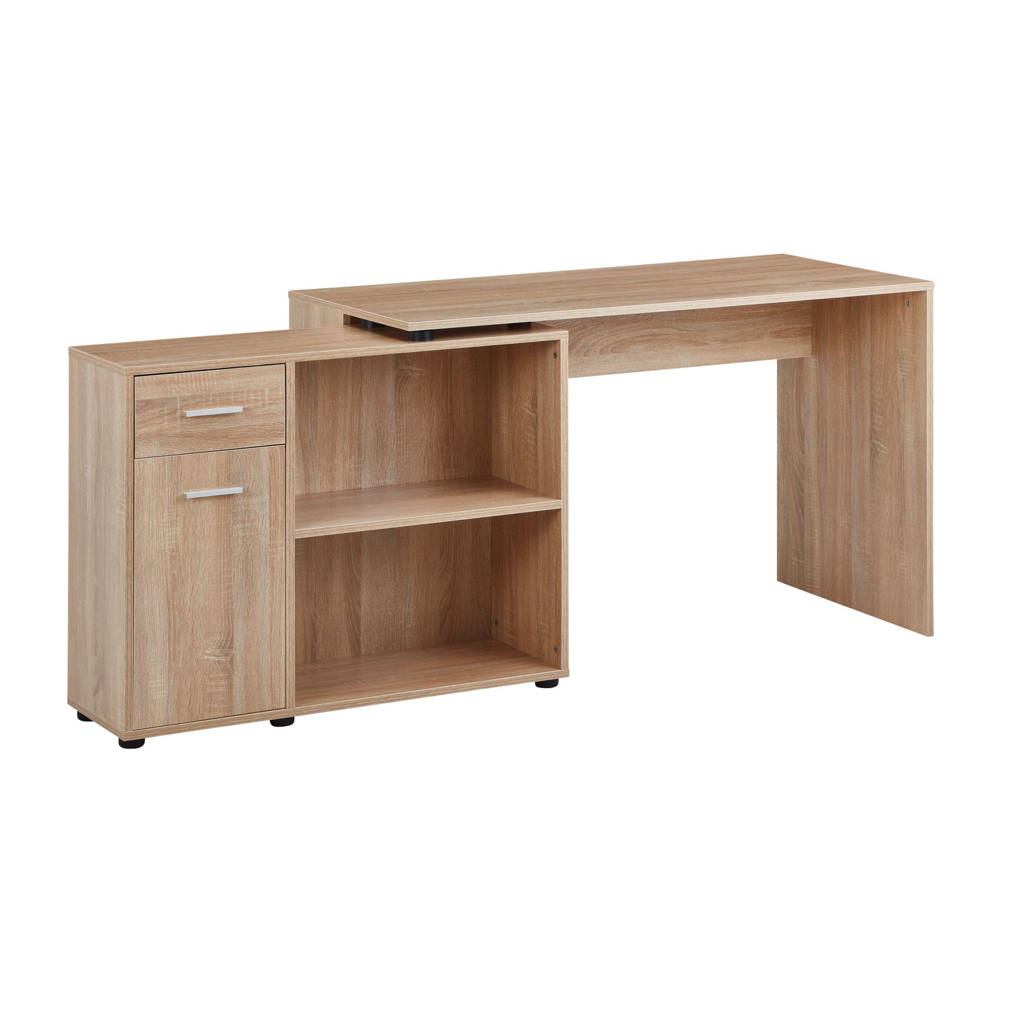 Wohnling mesa prateleira mesa de canto sonoma mesa de escritório 120 cm escritório em casa