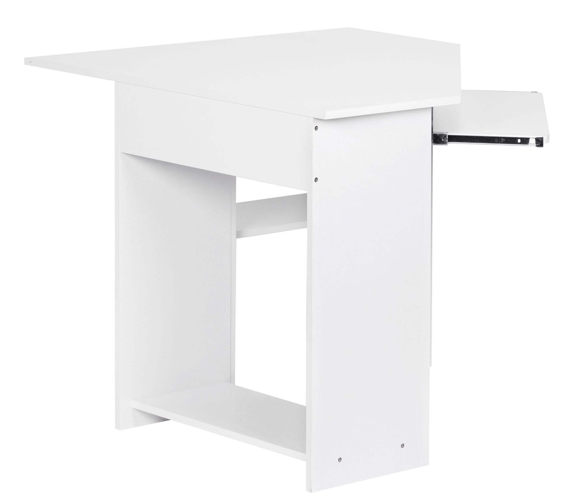 Mesa de canto wohnling para computador roma branca com armazenamento mesa para pc